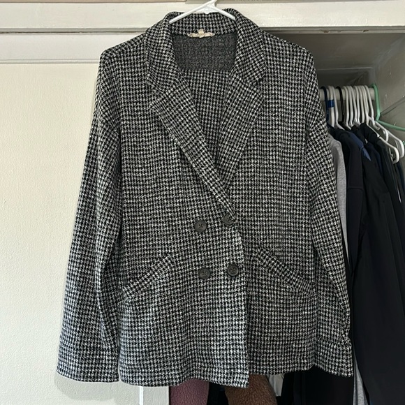 Madewell Brushed Knit Redford Blazer in Houndstooth Check - Picture 6 of 8